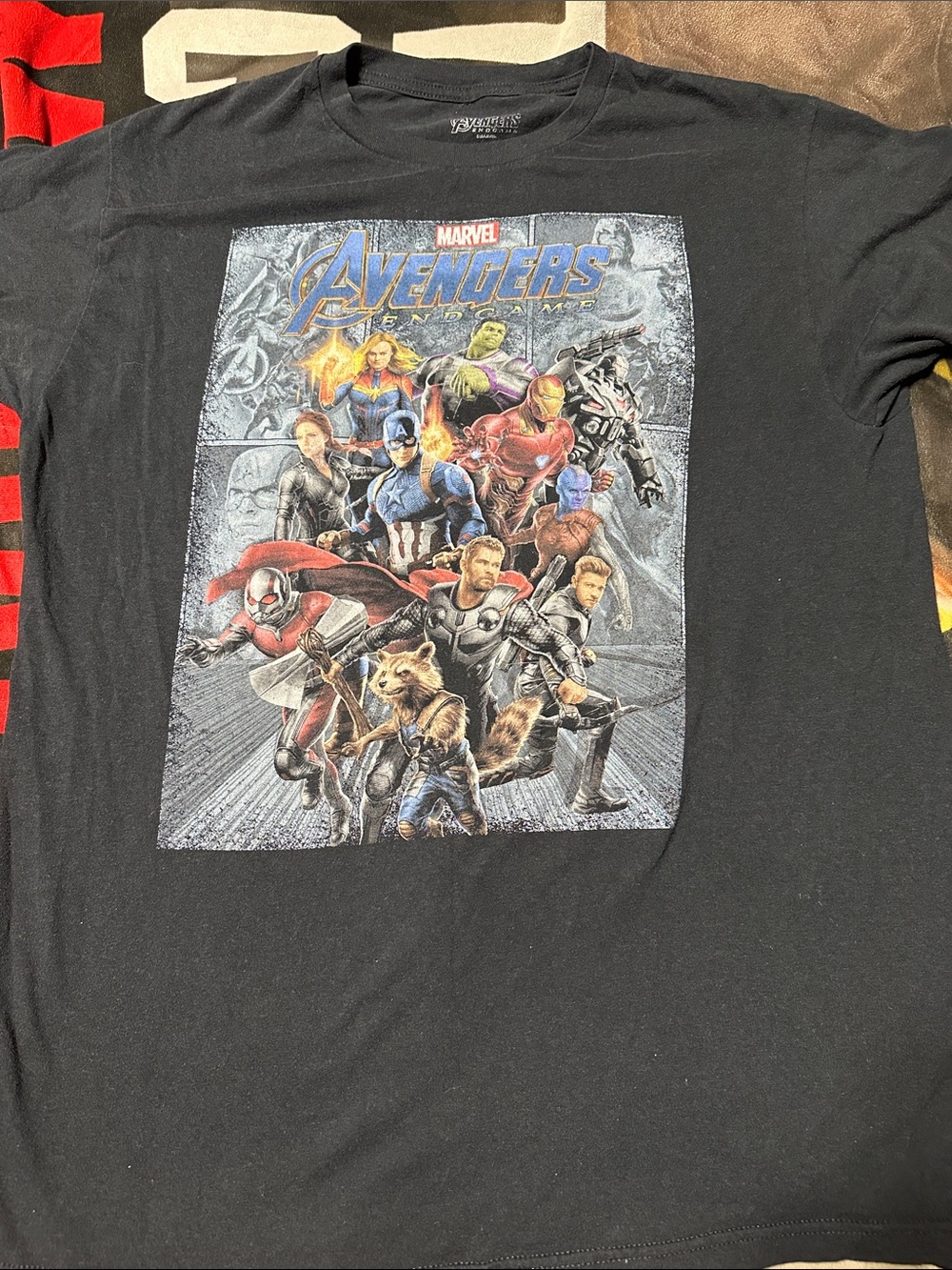 Marvel Black Avengers Hero Collage Graphic Tee